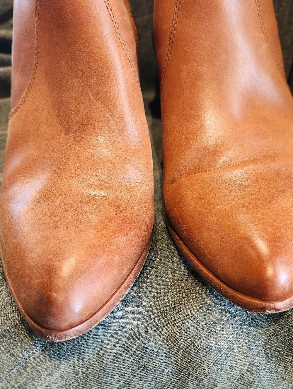 Frye Jennifer Ankle Boots Brown Leather Ankle Bootie